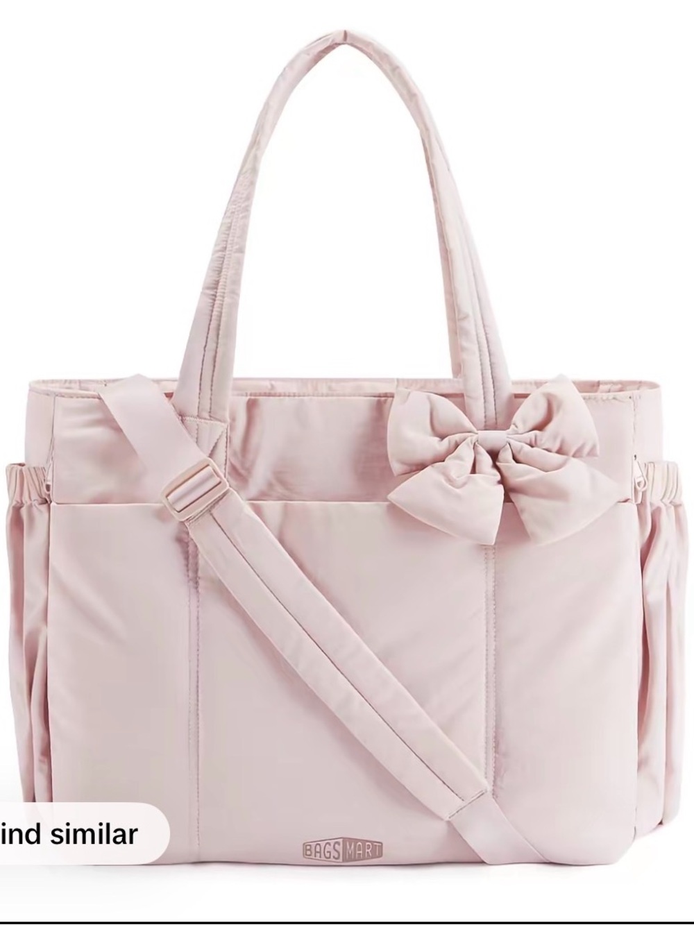 BAGSMART Crush Bow Tote Bag for 
Women, Large Work Tote Bags,